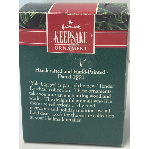 Hallmark Keepsake Ornament 1991 Yule Logger ~ Tender Touches - New in Box - Picture 3 of 5